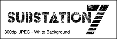 SubStation 7 Black Logo - 300dpi JPEG, White Background