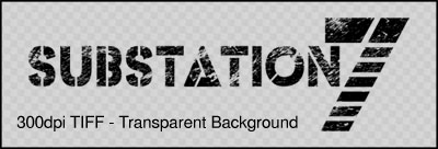 SubStation 7 Black Logo - 300dpi TIFF, Transparent Background