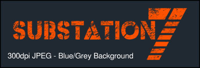 SubStation 7 Default Logo - 300dpi JPG, Blue/Grey Background